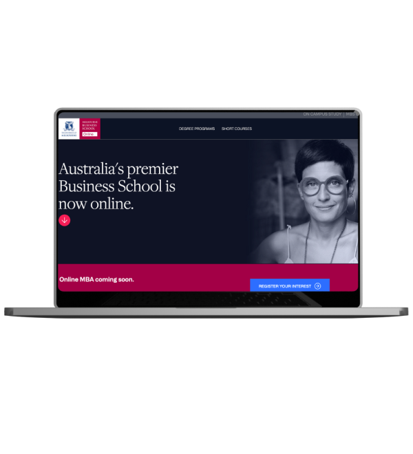 laptop with MBS online program